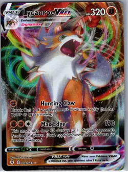 Lycanroc VMAX 092/203 SWSH07: Evolving Skies - Pokemon Card - NM - Image 1