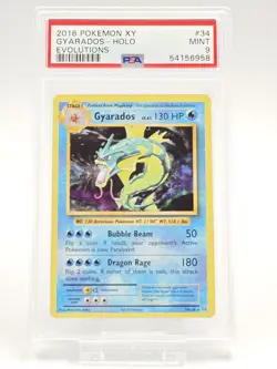 2016 POKEMON XY EVOLUTIONS #34 GYARADOS-HOLO PSA 9 - Image 1