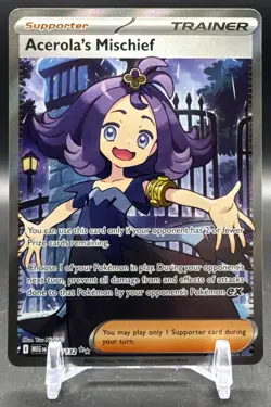 2025 Pokemon Gaming Mega Evolution Acerola's Mischief #165/132 Ultra Rare - Image 1