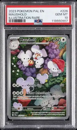 2023 POKEMON PAL EN-PALDEA EVOLVED ILLUSTRATION RARE #226 MAUSHOLD PSA 10 - Image 1