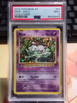 MEW HOLO 2016 Pokemon XY Evolutions #53 PSA 9 - Image 1