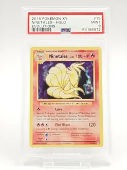 2016 POKEMON XY EVOLUTIONS #15 NINETALES-HOLO PSA 9 - Image 1
