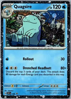 Pokemon Card - Quagsire 156 Scarlet & Violet Promo Holo Near Mint - Image 1