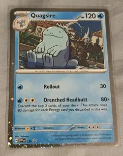Pokemon TCG Quagsire 156 Sv: Scarlet & Violet Promo Cards Holo Mint Eng - Image 1