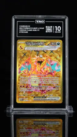 Charizard Ex 2023 Pokemon TCG Scarlet Violet Obsidian Flames 228 /197 TAG 10 - Image 1