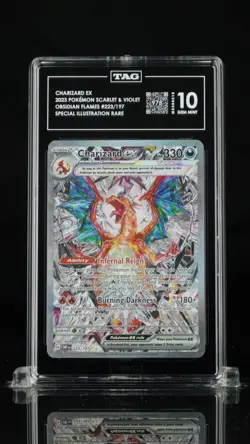 2023 Pokemon SV Obsidian Flames 223/197 Charizard EX SIR TAG 10 (978) *RANK #9* - Image 1