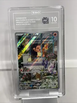 Pokemon TCG Charmander Obsidian Flames Promo #044 TAG 10 Black Star Promo 🔥 - Image 1