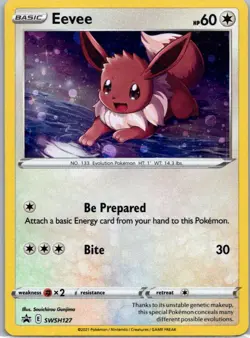 Pokemon TCG Eevee SWSH127 SWSH Black Star Promos Cosmos Holo NM - Image 1