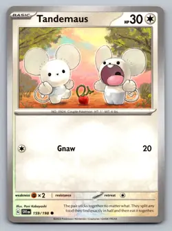 Pokemon TCG SV01: Scarlet & Violet Base Set Tandemaus 159/198 - Image 1