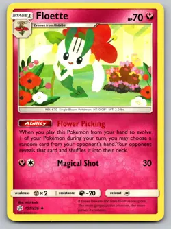 Floette 151/236 Uncommon Cosmic Eclipse Pokemon Near Mint - Image 1