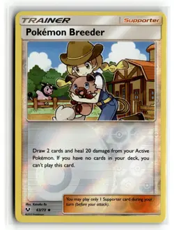 Pokemon: Shining Legends #63/73 Pokemon Breeder- Uncommon,Reverse Holo.P2N - Image 1