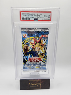 Konami Yu-Gi-Oh! Legend of Blue Eyes White Dragon 1st Ed Foil Pack PSA 10 - Image 1