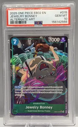 2025 One Piece EB02 Jewelry Bonney Anime 25th Collection #015 PSA 10 Alt Art EN - Image 1