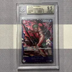 BGS 9.5 Roronoa Zoro ST21-015 Flagship Battle 2025 Top 8 Prize One Piece Card JP - Image 1