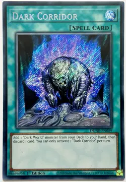 DUNE-EN059 Dark Corridor - Secret Rare 1st Edition Near Mint YuGiOh Card - Image 1