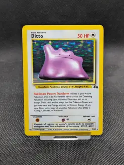 Ditto 3/62 Holo Fossil Set Pokemon Card WOTC LP-NM - Image 1