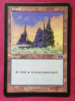 Magic The Gathering URZA'S SAGA ISLAND 337 land card MTG - Image 1
