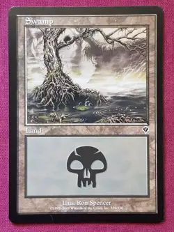 Magic The Gathering INVASION SWAMP 339 land card MTG - Image 1