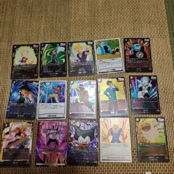 Dragon Ball Trading Card Set Rare SCR Broly Bardock Goku Vegeta Trunks Used - Image 3