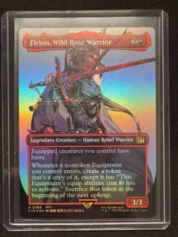 Firion, Wild Rose Warrior (Borderless 386) · Foil - NM - MTG FINAL FANTASY - Image 1