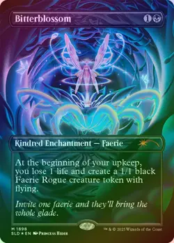 MTG Rainbow Foil Bitterblossom Everyone's Invited Secret Lair - Image 1