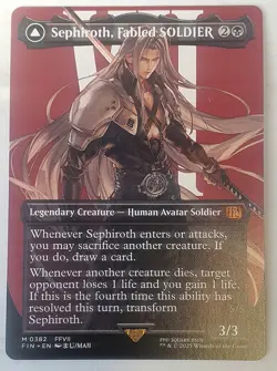 MTG - Sephiroth, Fabled SOLDIER (borderless) (382) (FIN) - Image 1