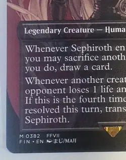 MTG - Sephiroth, Fabled SOLDIER (borderless) (382) (FIN) - Image 3