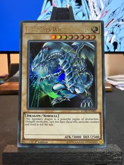 Yu-Gi-Oh! Blue-Eyes White Dragon LCKC-EN001 Ultra Rare 1st Edition NM - Image 1