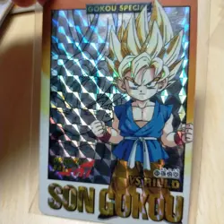 Dragon Ball GT Card Special Son Goku Double Sided Kira Card NO93 Used - Image 1