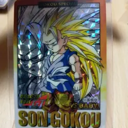 Dragon Ball GT Card Special Son Goku Double Sided Kira Card NO93 Used - Image 2