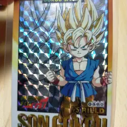 Dragon Ball GT Card Special Son Goku Double Sided Kira Card NO93 Used - Image 3