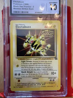 CGC 10 GEM MINT Electabuzz # 2 WB Movie WOTC Black Star PROMO Pokemon Card - Image 2