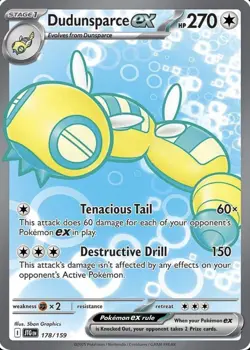 Pokemon Dudunsparce EX Sv09: Journey Together Holo Card 178/159 Ultra Rare - Image 1