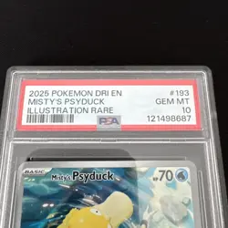 Pokemon Misty's Psyduck Illustration Rare Card 193/182 Destined Rivals PSA 10 - Image 2