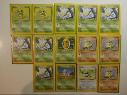 1999 Vintage WOTC Pokemon Base Set Unlimited - 51 Cards Lot - LP / Near Mint - Image 4