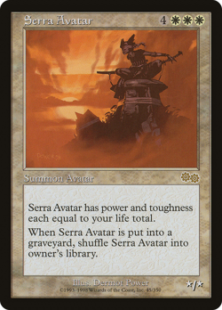 Serra Avatar #45 (MP) Urza's Saga USG Magic MTG - Image 1
