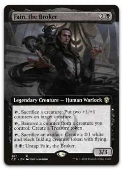 Fain, the Broker (Extended Art) #367 (NM) Commander 2021 C21 Magic MTG - Image 1