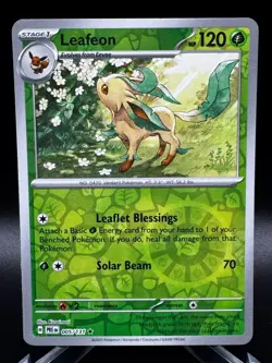 Pokemon Leafeon Reverse Holo Rare SV: Prismatic Evolutions 005/131 NM - Image 1