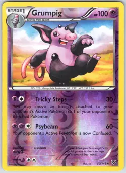 Grumpig 50/146 Rare XY Pokemon Reverse Holo NM - Image 1
