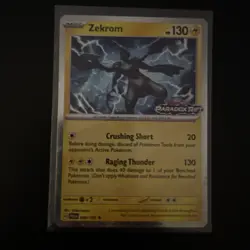 Pokemon TCG Zekrom 066/182 Holo Rare Stamped Promo Paradox Rift PAR - Image 1