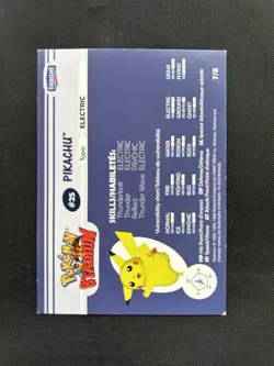 2000 Pokemon Promo Danone Shiny Stadium Tip #7 Pikachu Holo Gold Foil - MP - Image 2