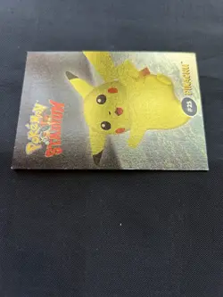 2000 Pokemon Promo Danone Shiny Stadium Tip #7 Pikachu Holo Gold Foil - MP - Image 4