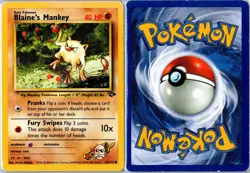 Pokemon Card - Blaine's Mankey 63/132 Gym Challenge Common Heavily Played - Image 3