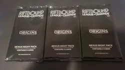 Riftbound Origins Nexus Night Pack Sealed English 3-Card Pack sealed promo - Image 1