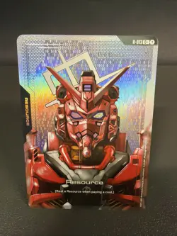 Red Gundam (R-013 C+) (Resource Holo)- Dual Impact - Gundam Card Game Bandai - Image 1