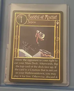 The Nightmare Before Christmas TCG ULTRA RARE Foil Card sackful of mischief - Image 1
