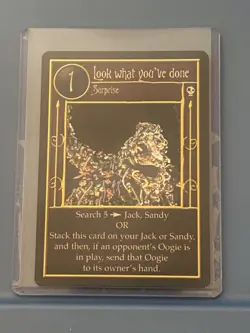 The Nightmare Before Christmas TCG ULTRA RARE Foil Card Look What You’ve Done - Image 1