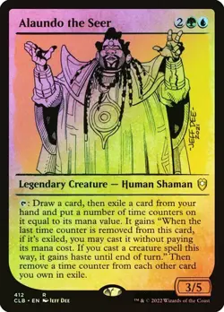 NM Showcase Foil Alaundo the Seer, MTG, Baldur's Gate, Magic, 412 - Image 1