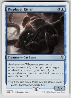 Displacer Kitten (White Border) Rare Mystery Booster 2 27 MTG Near Mint 2024 - Image 1