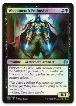 Weaponcraft Enthusiast #105 (Foil) (NM) Kaladesh KLD Magic MTG - Image 1